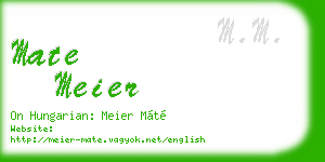 mate meier business card